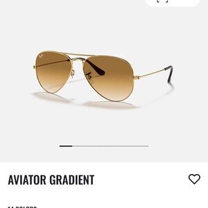 Ray-Ban Gold Brown Aviator Sunglasses